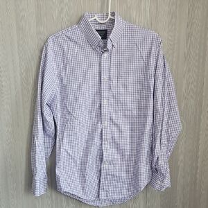 Nordstrom Men's Lavender Checkered Dress Shirt